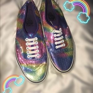 Rainbow sequin vans